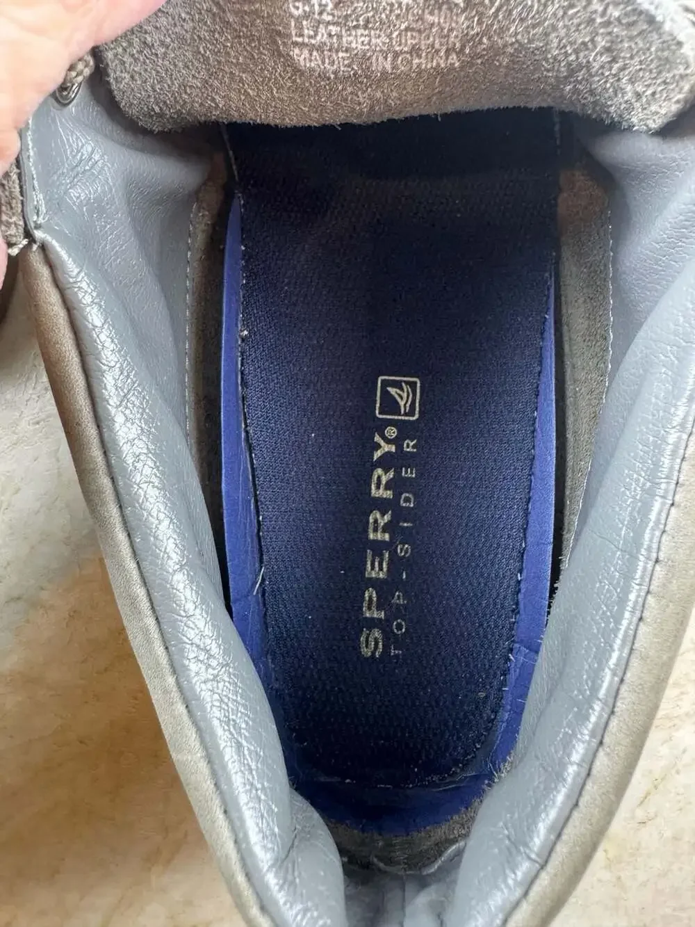 Sperry Top-Sider Men’s Gray Leather Chukka Boat Shoes 10M
